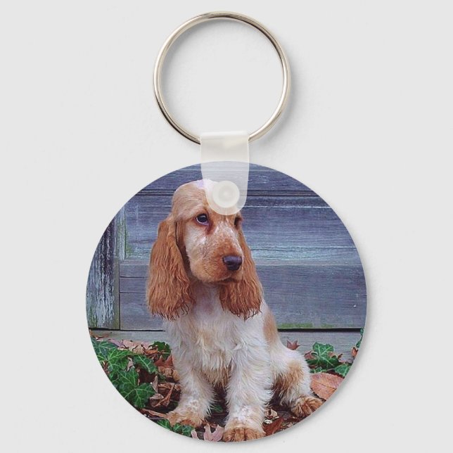 English Cocker Spaniels Key Ring (Front)