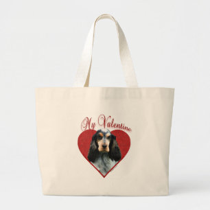 English Cocker Valentine Large Tote Bag