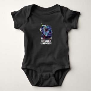 English Colourful Bulldog Gift A English Bulldog Baby Bodysuit
