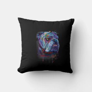 English Colourful Bulldog Gift A English Bulldog Cushion