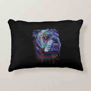 English Colourful Bulldog Gift A English Bulldog Decorative Cushion