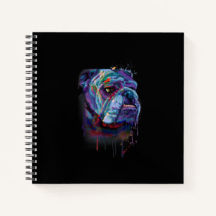 English Colourful Bulldog Gift A English Bulldog Notebook