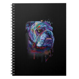 English Colourful Bulldog Gift A English Bulldog Notebook