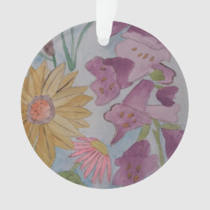 English Cottage Garden Acrylic Ornament