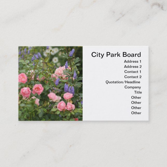 English Cottage Garden Business Card (Front)