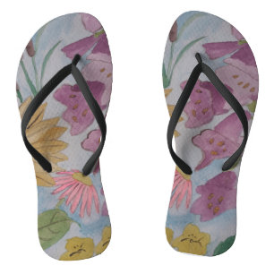 English Cottage Garden Flip Flops