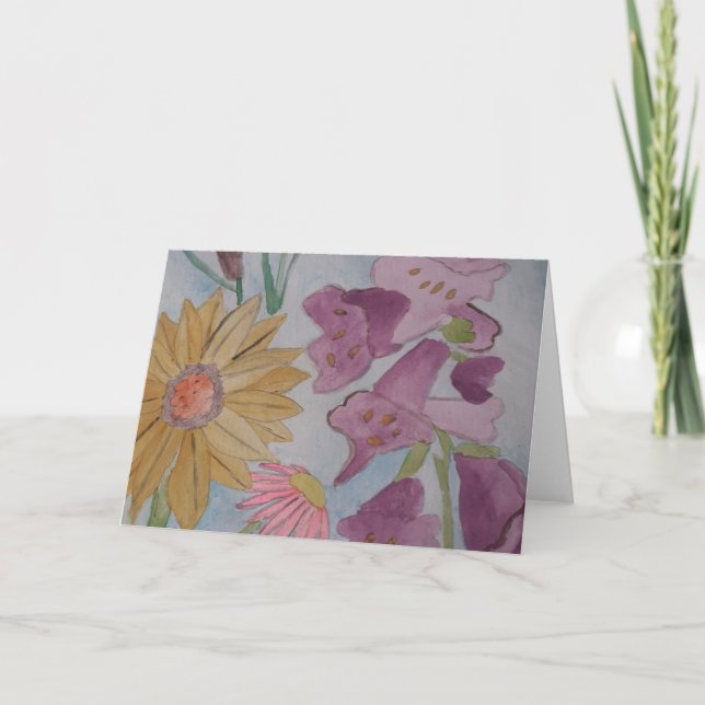 English Cottage Garden Greeting Card (Front)