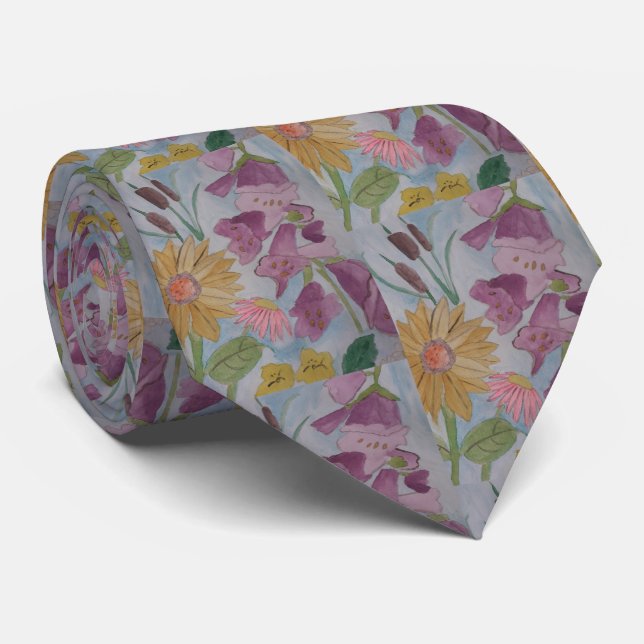 English Cottage Garden Tie (Rolled)