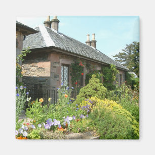 English Cottage II with Flower Garden Photography Magnet