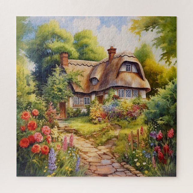 English Cottage Jigsaw Puzzle (Vertical)