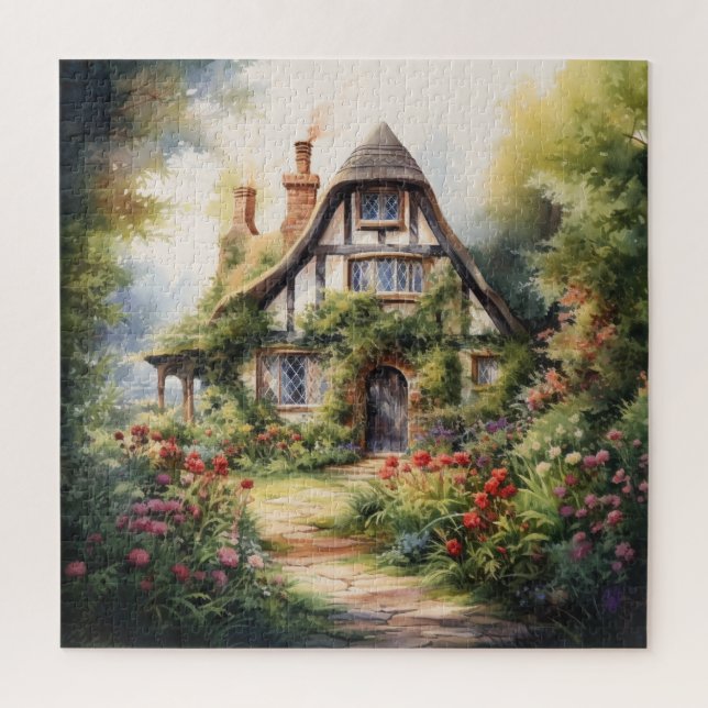 English Cottage Jigsaw Puzzle (Vertical)