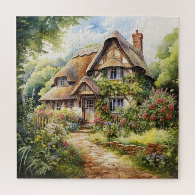 English Cottage Jigsaw Puzzle (Vertical)