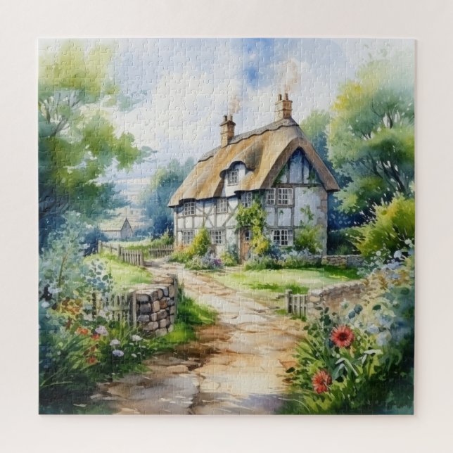 English Cottage Jigsaw Puzzle (Vertical)
