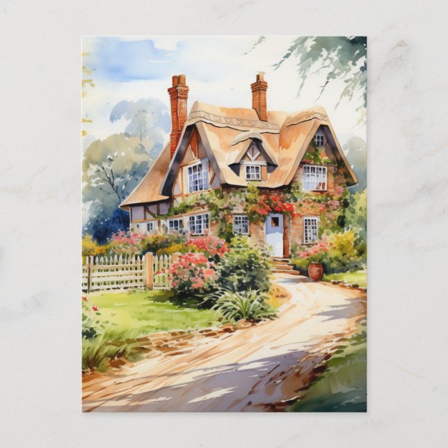 English Cottage Postcard (Front)