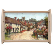 “English Cottage” Serving Tray