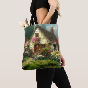 ENGLISH COTTAGE TOTE PURSE BAG