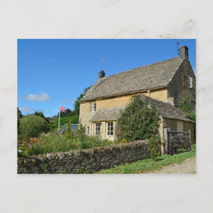 English cottage with garden postcard
