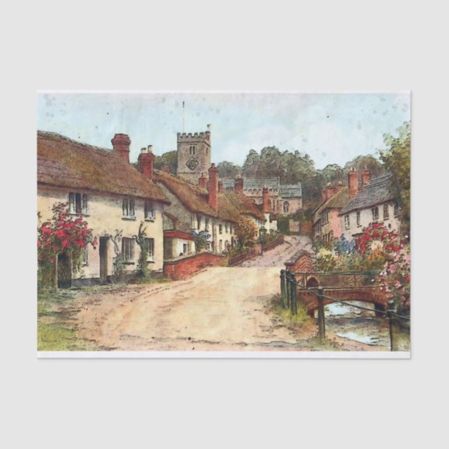 English Country Road Tissue Paper (Front)