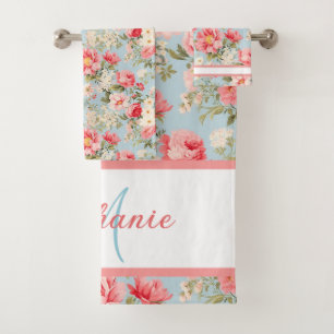 English Countryside Flower Garden Bath Towel Set