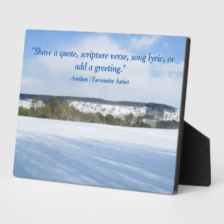 English Countryside in Winter - Personalized Plaque