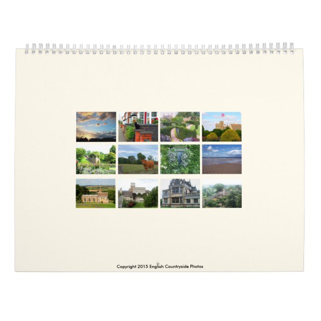 English Countryside Photos 2016 Calendar (Back)