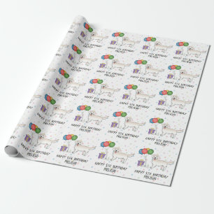 English Cream Golden Retriever Cute Dog - Birthday Wrapping Paper