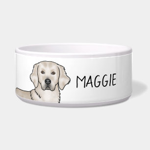 English Cream Golden Retriever Dog And Custom Name