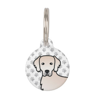 English Cream Golden Retriever Dog & Pet's Info Pet Tag