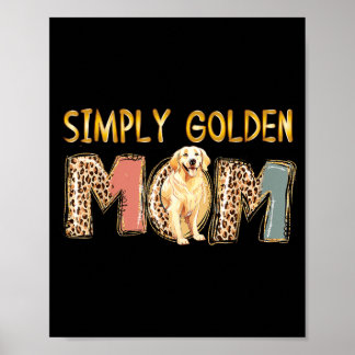 English Cream Golden Retriever Golden Dog For Mum Poster
