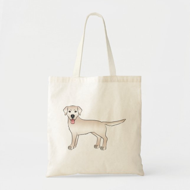 English Cream Labrador Retriever Cartoon Dog Tote Bag (Front)