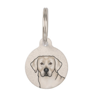 English Cream Labrador Retriever Lab Dog Head Pet Tag
