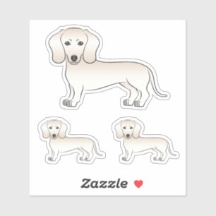 English Cream Smooth Coat Dachshund Cartoon Dogs