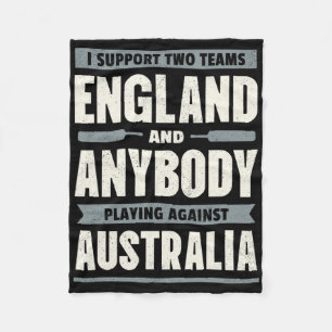 English Cricket Shirt Two Teams Not Australia Funn Fleece Blanket