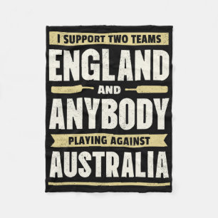 English Cricket Shirt Two Teams Not Australia Funn Fleece Blanket