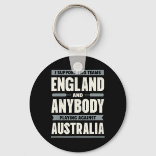 English Cricket Shirt Two Teams Not Australia Funn Key Ring