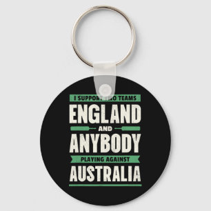 English Cricket Shirt Two Teams Not Australia Funn Key Ring