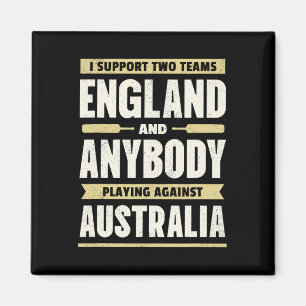 English Cricket Shirt Two Teams Not Australia Funn Magnet