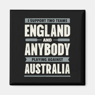 English Cricket Shirt Two Teams Not Australia Funn Magnet