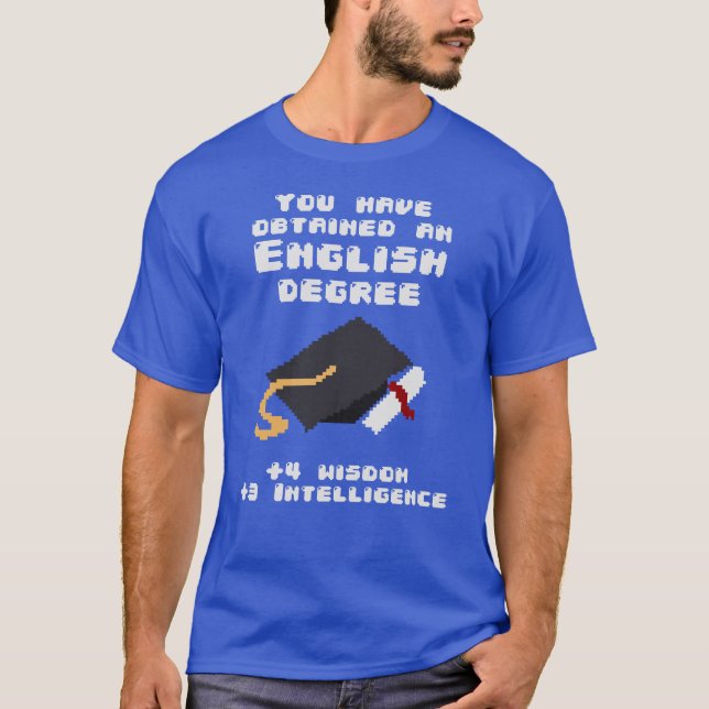 English degree graduate funny rpg gamer T-Shirt (Front)