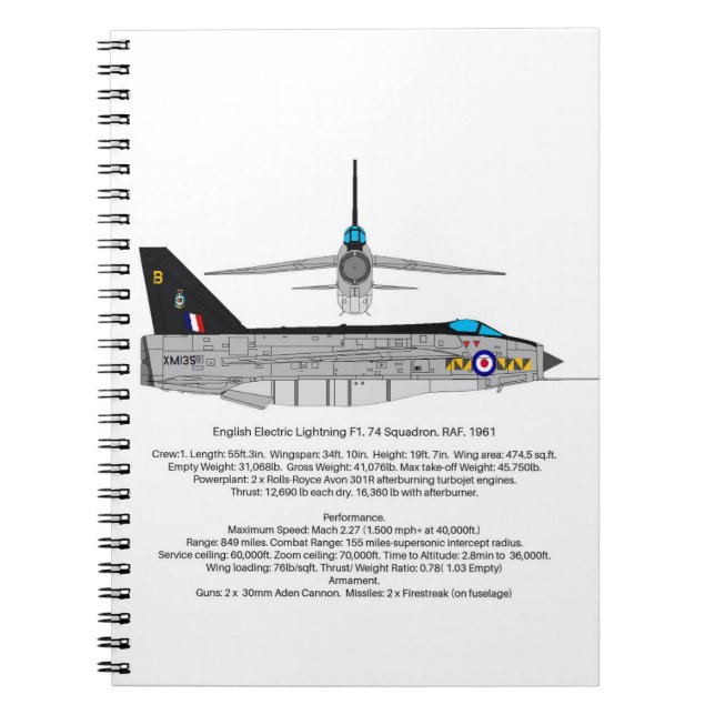 English Electric Lightning Notebook (Front)