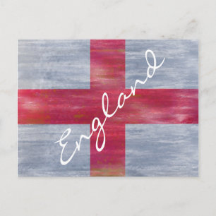 English England distressed flag Postcard
