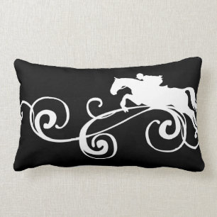 English Equestrian Flourish Lumbar Cushion