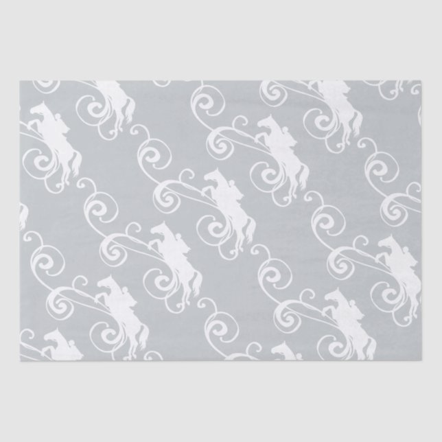 English Equestrian Flourish Tissue Paper (Front)