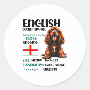 English Er Spaniel Origin Funny Er Spaniel Lover  Classic Round Sticker