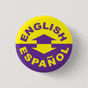 English Español - I Speak Spanish 3 Cm Round Badge