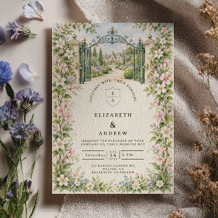 English Estate Garden Wedding Invitation