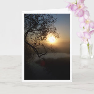 English Evening Sunset Landscape Card