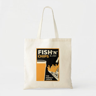 English Fish And Chips       Tote Bag