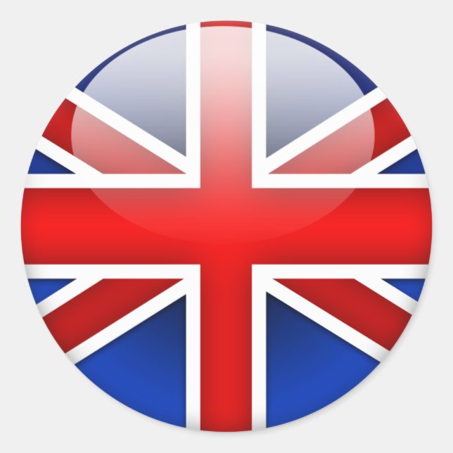 English Flag 2.0 Classic Round Sticker (Front)