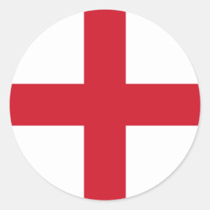 English flag classic round sticker